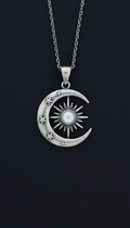 Celestial sterling pendant necklace