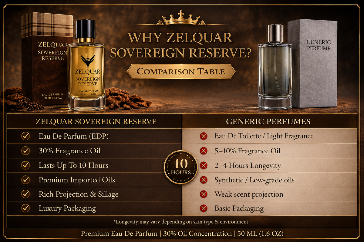 ZELQUAR™ Sovereign Reserve – 50ml Eau De Parfum | Warm Woody Fragrance for Men
