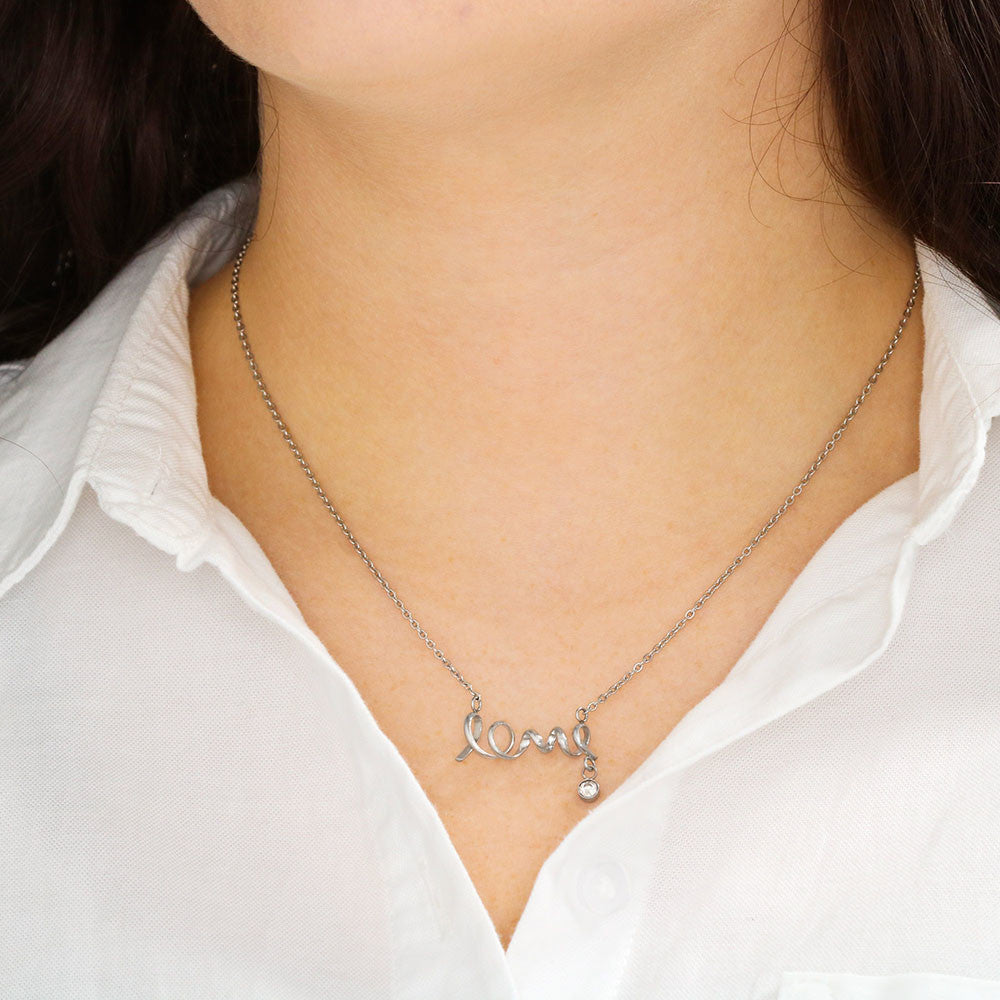 ZELQUAR™ Scripted Love Necklace — Luxury Gift for Her