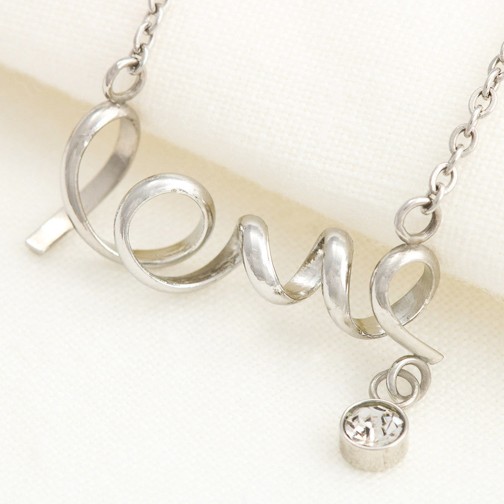 ZELQUAR™ Scripted Love Necklace — Luxury Gift for Her