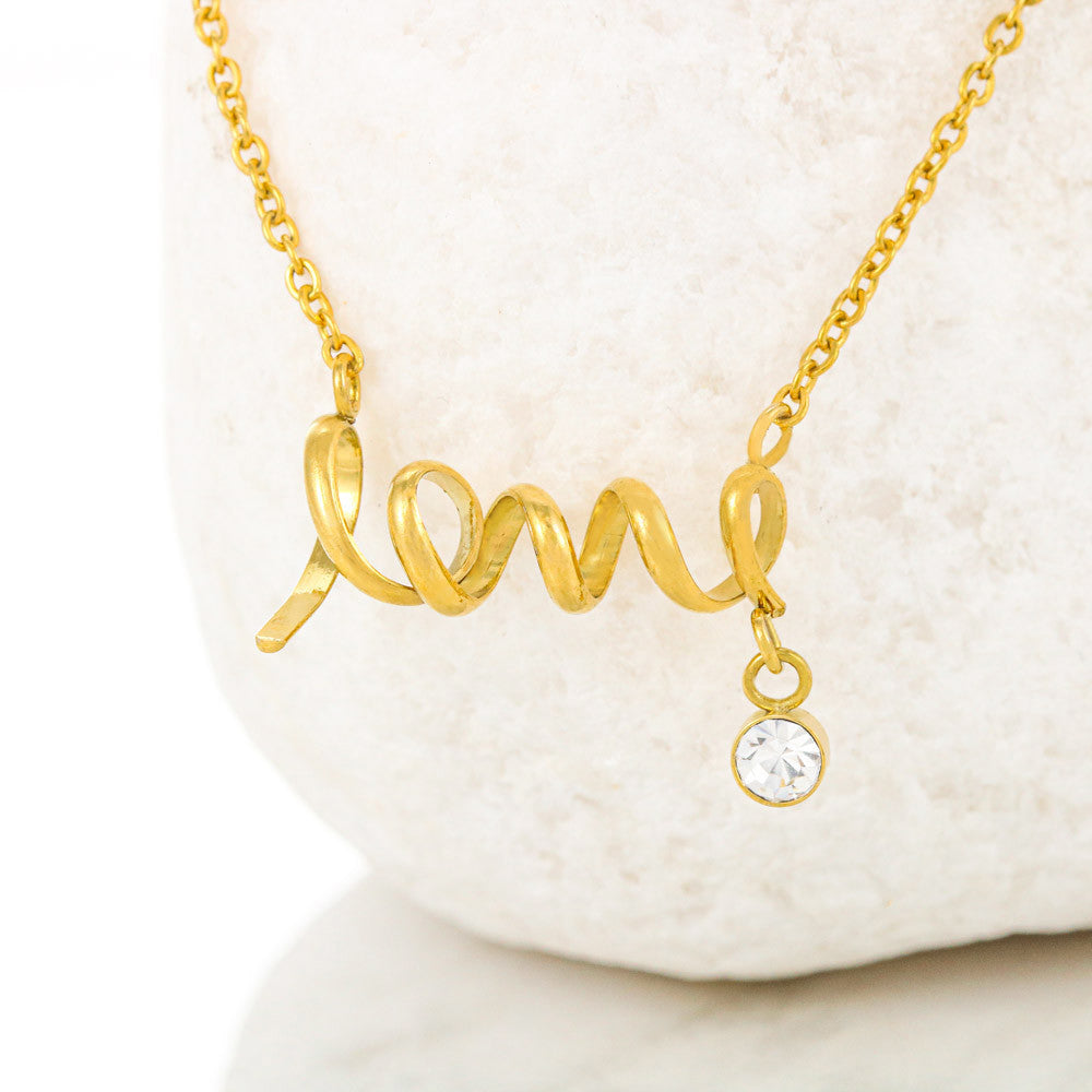 ZELQUAR™ Scripted Love Necklace — Luxury Gift for Her