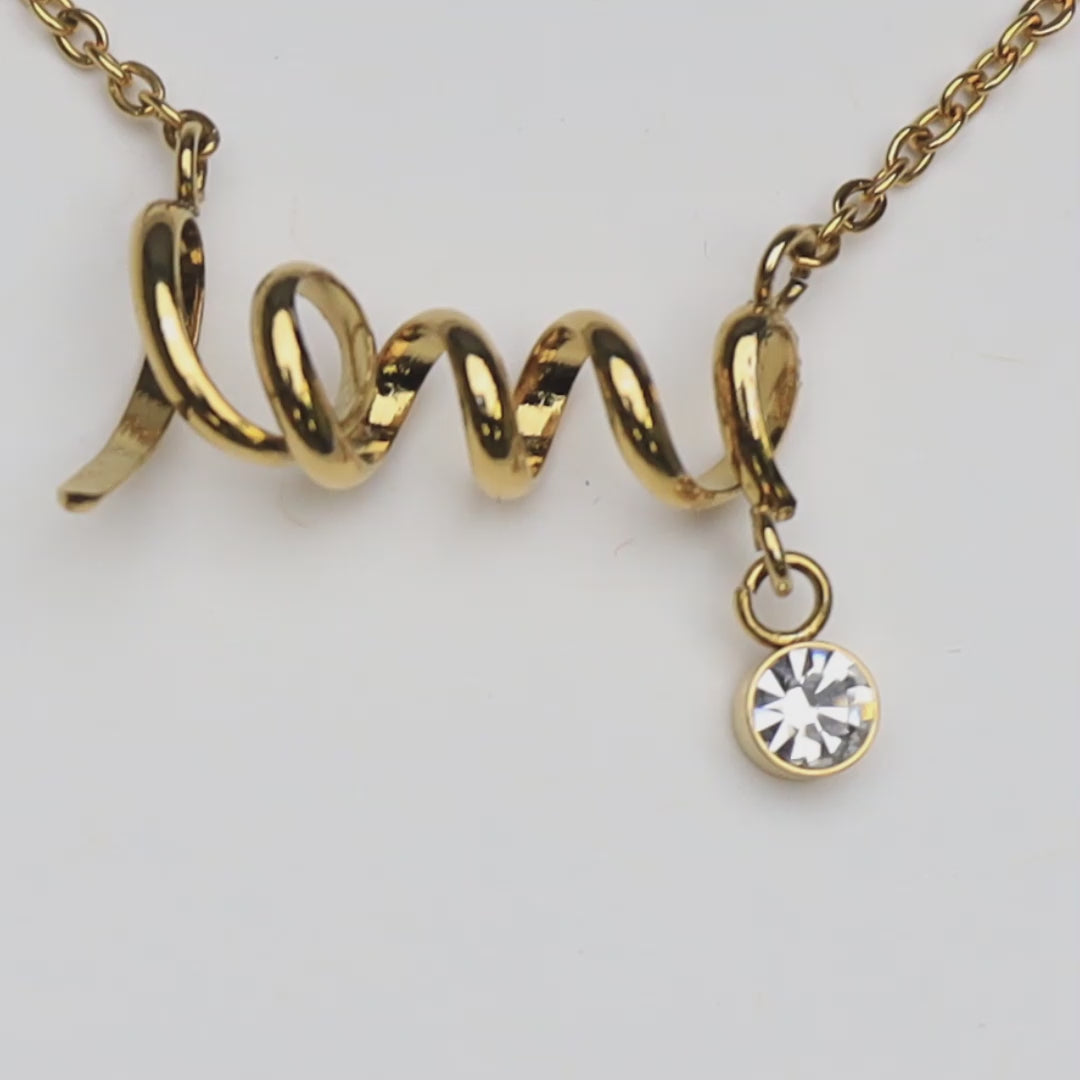 ZELQUAR™ Scripted Love Necklace — Luxury Gift for Her