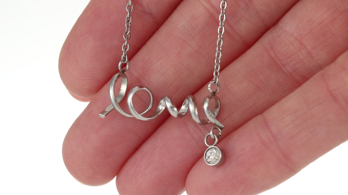 ZELQUAR™ Scripted Love Necklace — Luxury Gift for Her