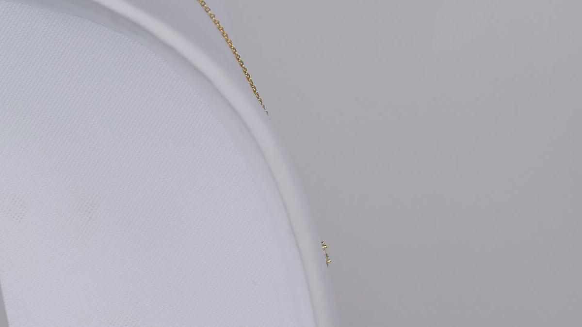 ZELQUAR™ Love Knot Necklace – 14K White Gold & 18K Yellow Gold